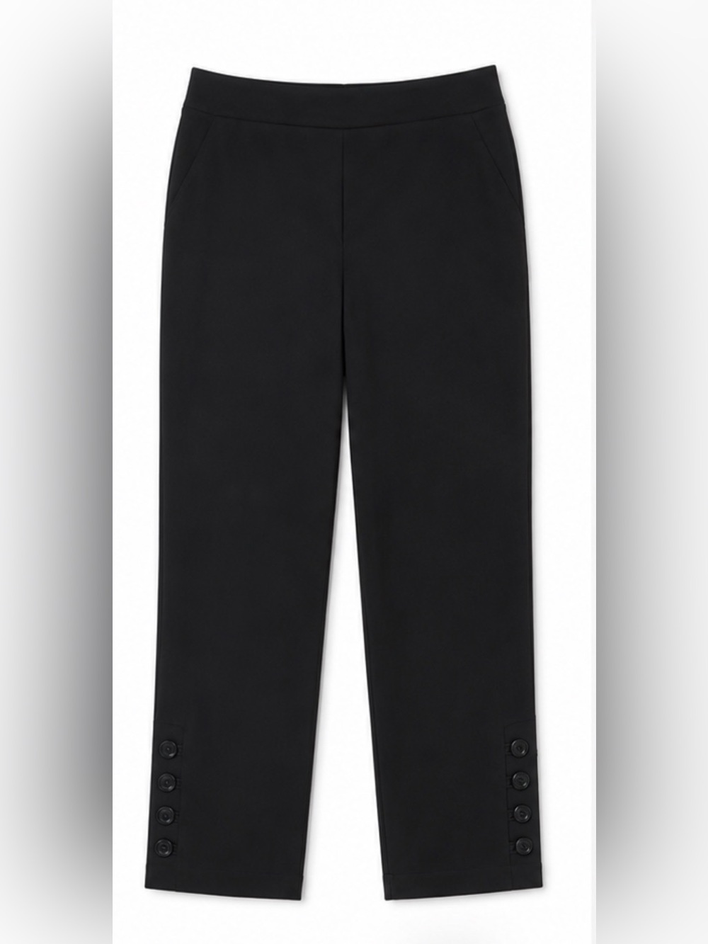 The Limited Black Slim Ankle Pants with Button Cuff - Picture 1 of 4
